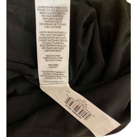 Dress The Population Martine Dress Black Women's Size Extra Large - Picture 11 of 11